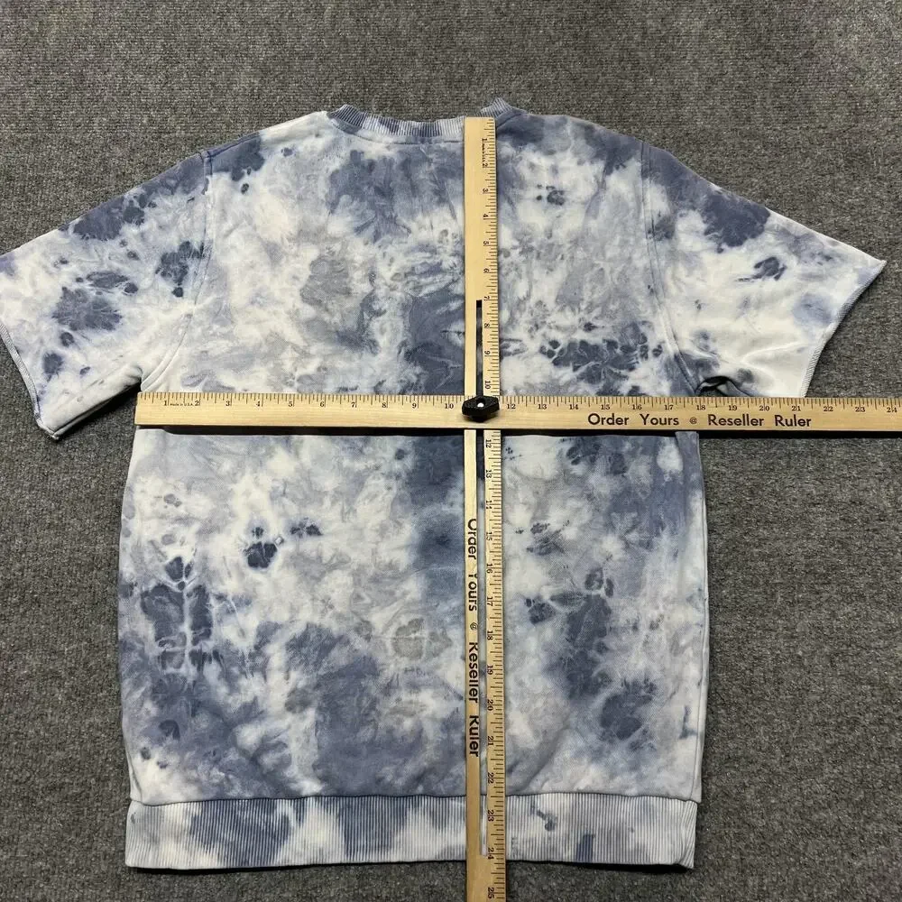 Nike Sweatshirt Kids XL Blue Tie Dye Short Sleeve Crewneck Pullover FB1333-491